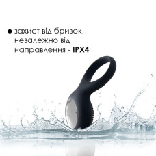Ерекційне кільце з вібрацією, чорне Svakom Tyler Black