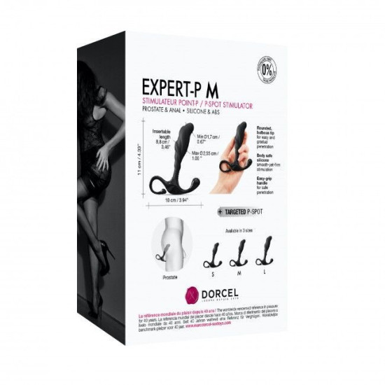 Ручний масажер простати, чорний Dorcel Expert P, M
