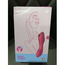 Вакуумный стимулятор с вибрацией Satisfyer Curvy Trinity 3 Red (мятая упаковка)