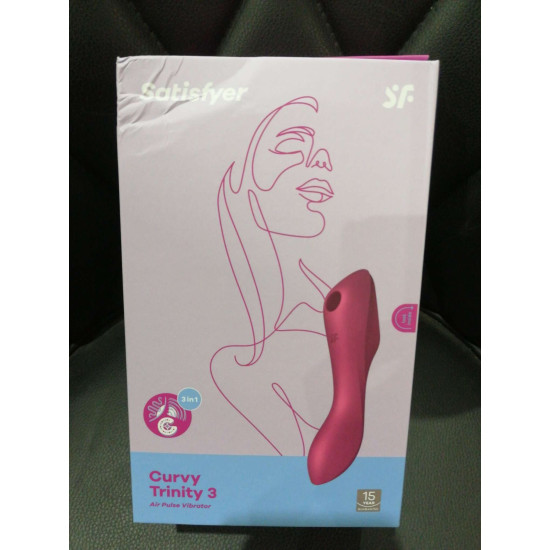 Вакуумний стимулятор з вібрацією Satisfyer Curvy Trinity 3 Red (м'ята упаковка)