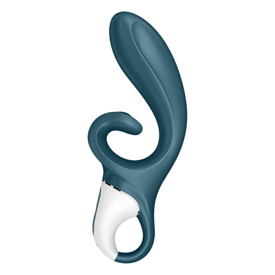 Вібратор-кролик, блакитно-сірий Satisfyer Hug Me Bluegrey