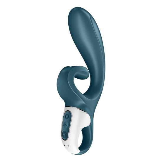 Вібратор-кролик, блакитно-сірий Satisfyer Hug Me Bluegrey