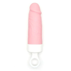 Реалистичный вибратор в виде мороженого, коричнево-розовый CuteVibe Teddy Brown, Pink Dildo