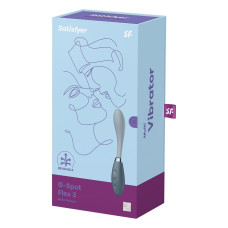 Вибратор с гибким стволом и фиксацией положения, серый Satisfyer G-Spot Flex 3 Grey