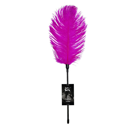 Щекоталка со страусиным пером, тёмно-розовая Art of Sex Feather Tickler Dark Pink