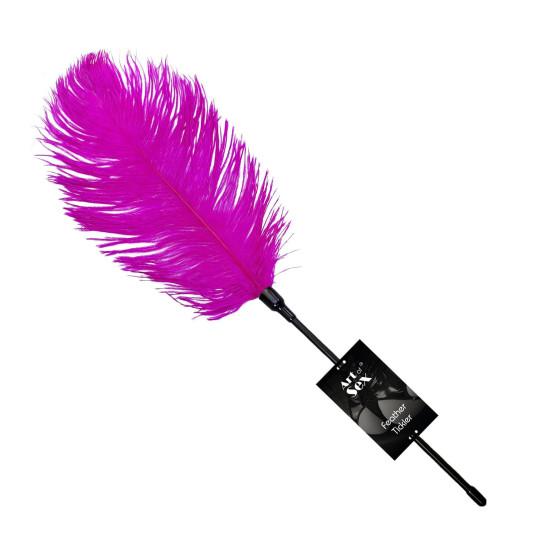 Щекоталка со страусиным пером, тёмно-розовая Art of Sex Feather Tickler Dark Pink