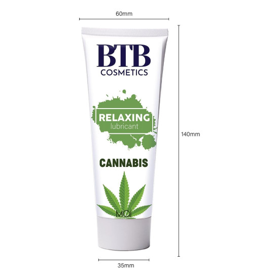 Лубрикант с ароматом конопли на водной основе BTB FLAVORED CANNABIS, 100 ml