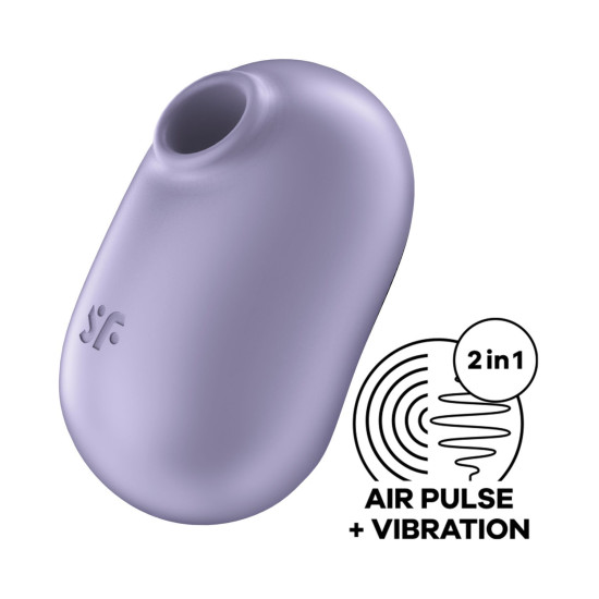 Вакуумний стимулятор з вібрацією, фіолетовий Satisfyer Pro To Go 2 Violet