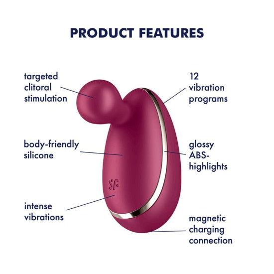 Кліторальний вібратор, бордовий Satisfyer Spot On 1 Berry
