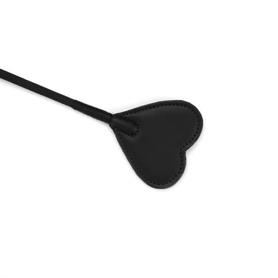 Шльопалка-сердечко з екошкіри Liebe Seele Black Organosilicon Riding Crop