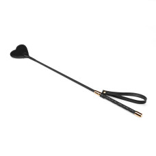 Шльопалка-сердечко з екошкіри Liebe Seele Black Organosilicon Riding Crop