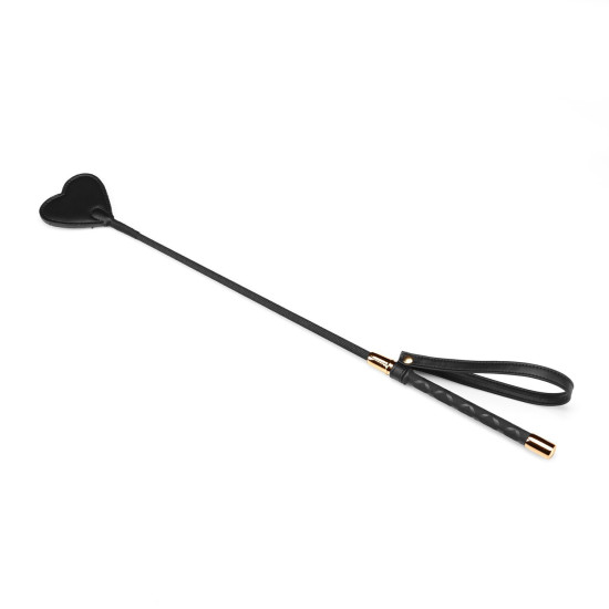 Шльопалка-сердечко з екошкіри Liebe Seele Black Organosilicon Riding Crop