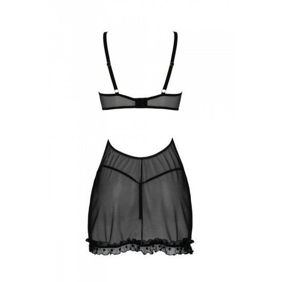 Эротический пеньюар, чёрный Passion Marina Chemise Black, L/XL