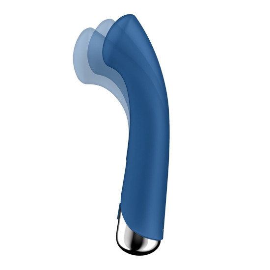 Вибратор с ротацией, плоская площадка для стимуляции точки G, синий Satisfyer Spinning G-Spot 1 Blue