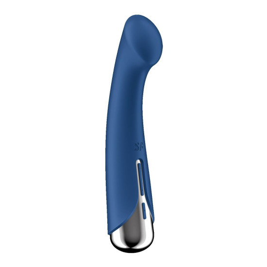 Вибратор с ротацией, плоская площадка для стимуляции точки G, синий Satisfyer Spinning G-Spot 1 Blue