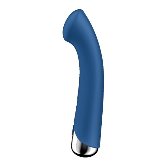 Вибратор с ротацией, плоская площадка для стимуляции точки G, синий Satisfyer Spinning G-Spot 1 Blue