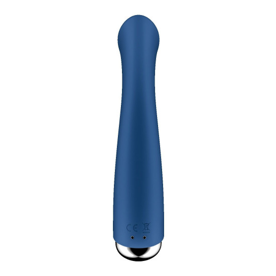 Вибратор с ротацией, плоская площадка для стимуляции точки G, синий Satisfyer Spinning G-Spot 1 Blue