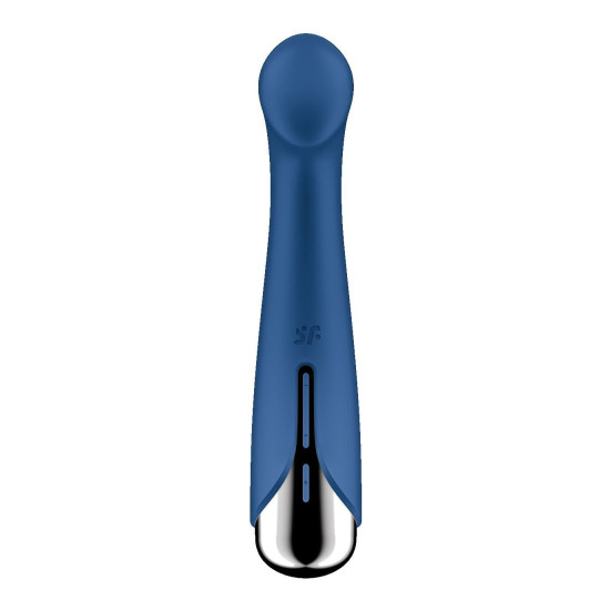 Вибратор с ротацией, плоская площадка для стимуляции точки G, синий Satisfyer Spinning G-Spot 1 Blue