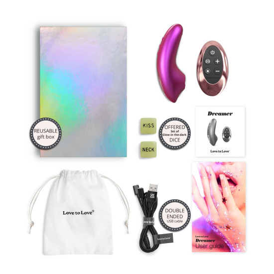Вакуумный клиторальный стимулятор, ягодный Love To Love Dreamer Iridescent Berry