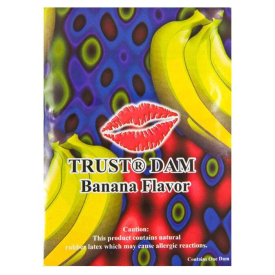 Латексна серветка зі смаком банана Latex Dental Dams Banana, 1 шт