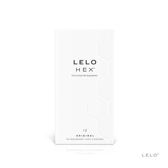 Тонкі та суперміцні презервативи Lelo Hex Condoms Original, 12 Pack