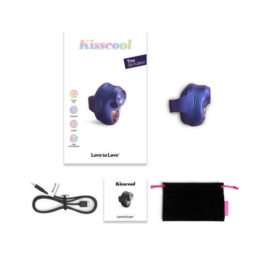 Вібратор на палець, фіолетовий Love To Love Kisscool Iridescent Indigo