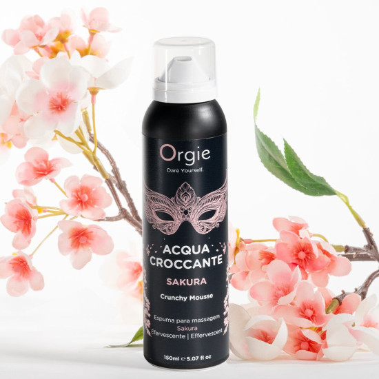 Масажна пінка з ефектом лопаючихся бульбашок, аромат сакури Orgie Acqua Croccante Sakura, 150 ml
