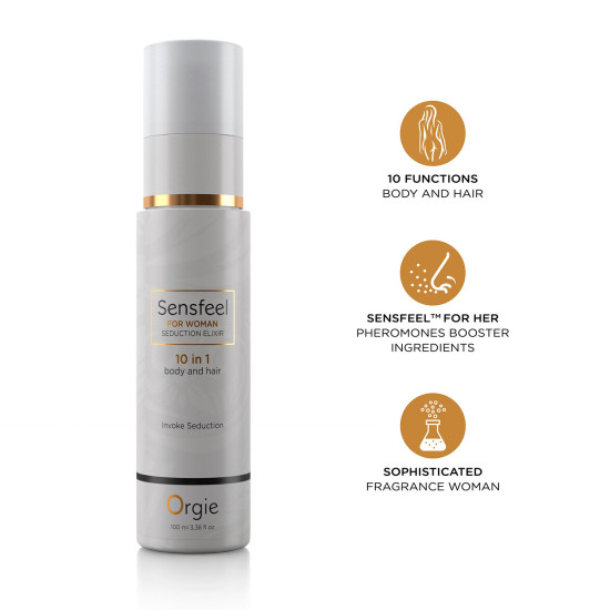 Лосьйон з феромонами для тіла і волосся для жінок Orgie Sensfeel Seduction Elixir 10 in 1 for Woman, 100 ml