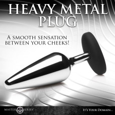 Анальна пробка з металу і силікону, срібляста Master Series Butt Slut Metal & Silicone Butt Plug - Silver