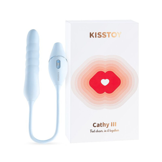 Пульсатор з вакуумним стимулятором, блакитний KISSTOY Cathy III Light Blue