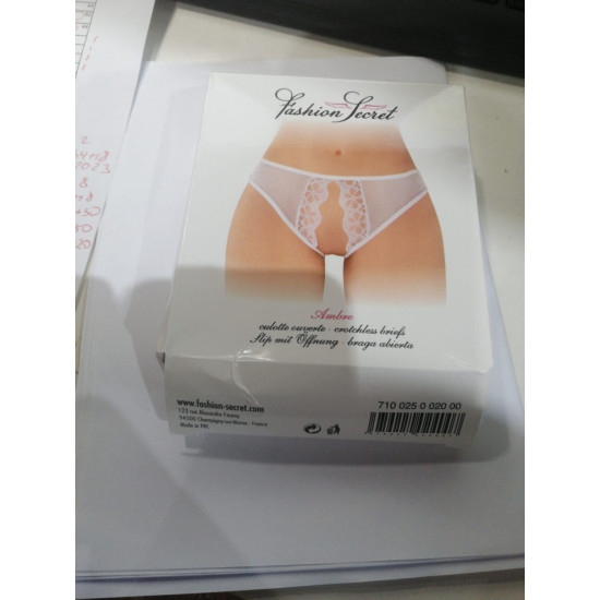 Трусики, белые Fashion Secret Ambre White (мятая упаковка)