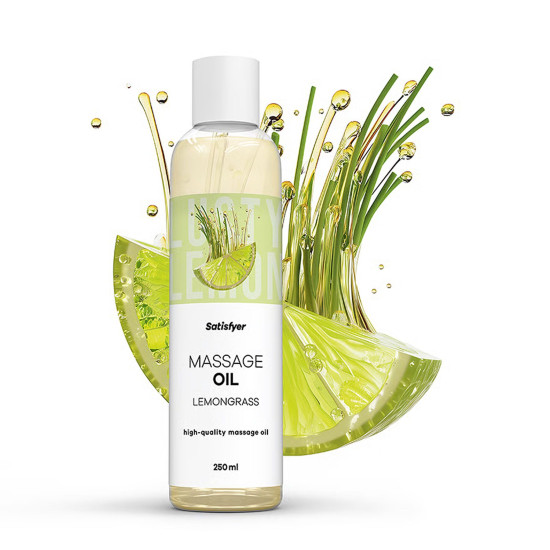 Массажное масло, лемонграсс Satisfyer Massage Oil Lemongrass, 250 ml (срок 30.04.2027)