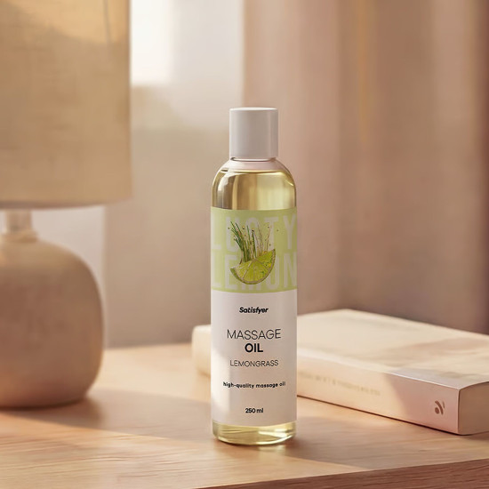 Массажное масло, лемонграсс Satisfyer Massage Oil Lemongrass, 250 ml (срок 30.04.2027)