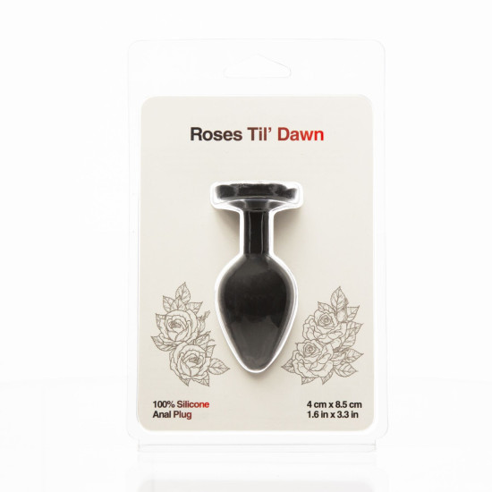 Силиконовая анальная пробка BMS Roses Til' Dawn Silicone Anal Plug, Medium