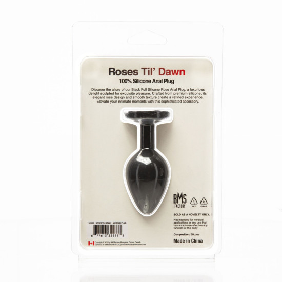 Силиконовая анальная пробка BMS Roses Til' Dawn Silicone Anal Plug, Medium