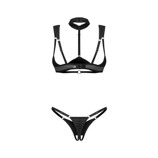 Комплект Obsessive Roccele 2-Pcs Crotchless Set, размер L/XL