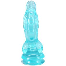 Фентезійний фалоімітатор, довжина 21.6 см, бірюзовий Doc Johnson Crystal Jellies - Invader Dong 8.5 Inch - Teal