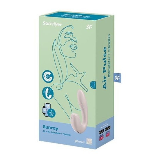 Вакуумний смарт-вібратор з 4 положеннями стовбура, рожевий Satisfyer Sunray Pink