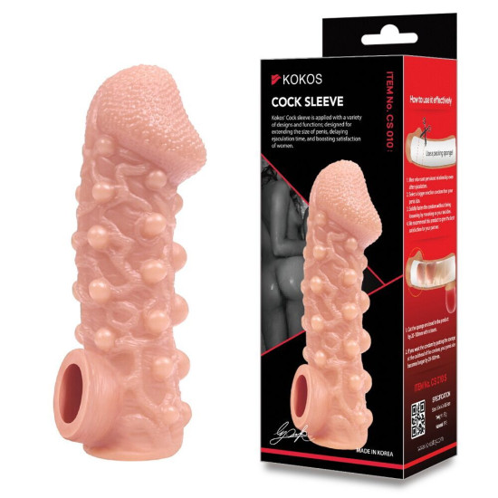 Насадка на член Kokos Cock Sleeve CS 010, розмір L (м'ята упаковка!!!)