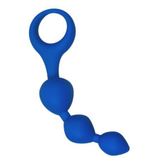 Силіконові анальні кульки синього кольору, макс. діаметр 2 см Alive Triball Blue