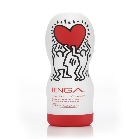 Мастурбатор з вакуумною стимуляцією і ефектом глибокої глотки Tenga Keith Haring Deep Throat Cup