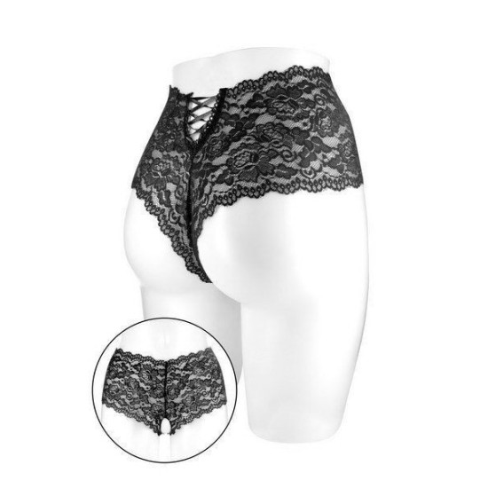 Трусики чорного кольору з відкритим доступом Fashion Secret JULIA Black
