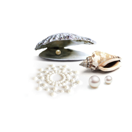 Пэстис из кристаллов (украшение на грудь), перламутровые Bijoux Indiscrets Mimi Pearl