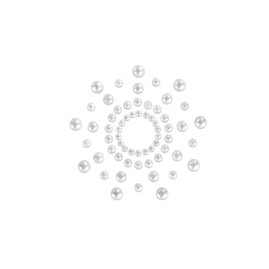 Пэстис из кристаллов (украшение на грудь), перламутровые Bijoux Indiscrets Mimi Pearl