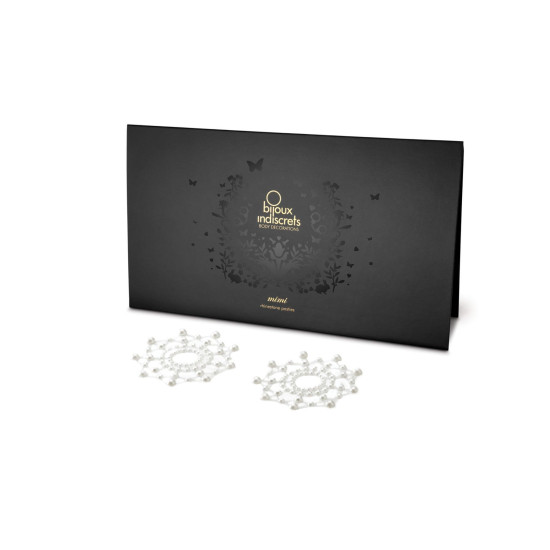 Пэстис из кристаллов (украшение на грудь), перламутровые Bijoux Indiscrets Mimi Pearl