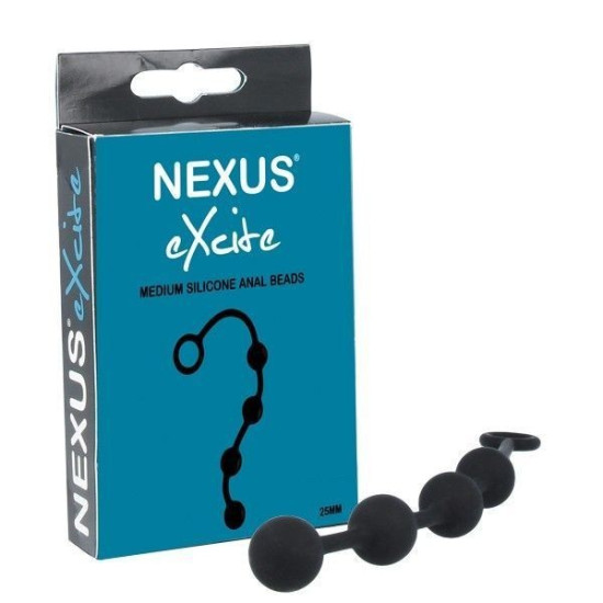 Силиконовые анальные шарики, макс. диаметр 2,5 см Nexus Excite Medium Anal Beads