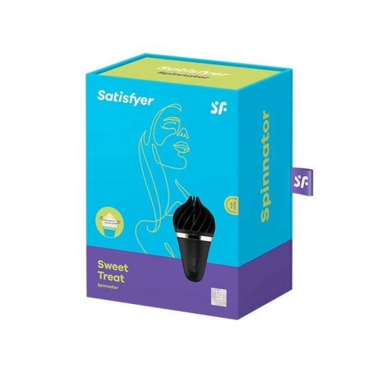 Вібратор у формі морозива чорно-золотого кольору Satisfyer Lay-On Sweet Temptation Black/Gold