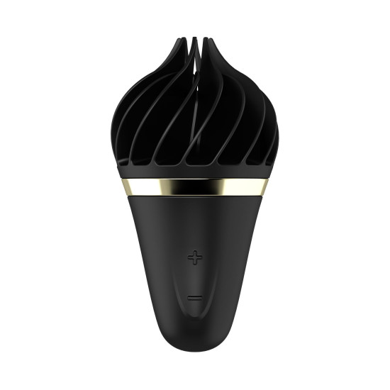 Вібратор у формі морозива чорно-золотого кольору Satisfyer Lay-On Sweet Temptation Black/Gold