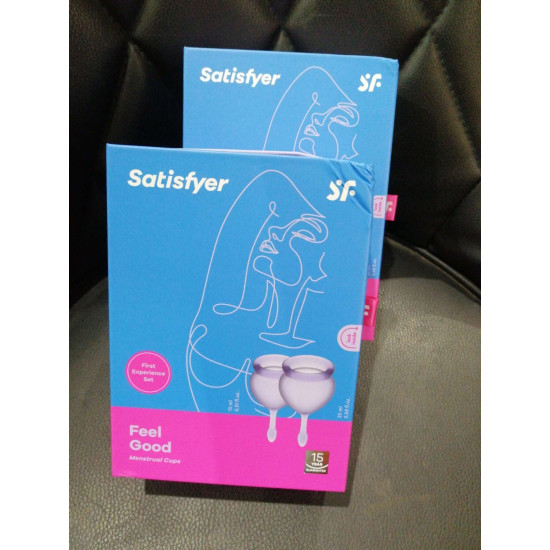 Набір менструальних чаш Satisfyer Feel Good (lila), 15мл і 20мл (м'ята упаковка)
