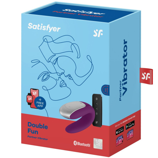 Смарт-вибратор для пар, фиолетовый Satisfyer Double Fun Violet